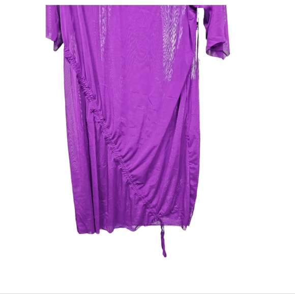 NEW Wolford Ladies Transparent Soft Tulle Yoon Beach Cover Up In Amethyst Size M - Picture 10 of 16